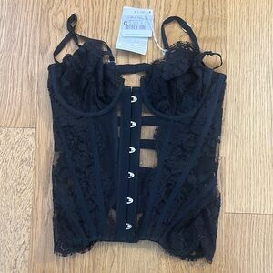 LA PERLA CORSET WOMEN BLACK LACE (FALL IN LOVE COLLECTION) 36C